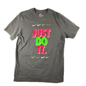 Nike Graphic T-Shirt Men Medium Black Good Just Do It Swoosh DD1248-010